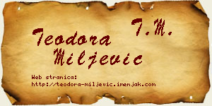 Teodora Miljević vizit kartica